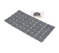 Adsamm® / 50 x Patins en Feutre/Gris / 20x20 mm/carré/épaisseur 3,5 mm/Patins glisseurs Auto-adhésifs de qualité optimale