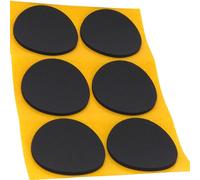 Adsamm® / 6 x Patins antidérapants Autocollants en Caoutchouc cellulaire EPDM/ø 70 mm/Noir/Rond/Patins antidérapants de 2,5 mm d'épaisseur