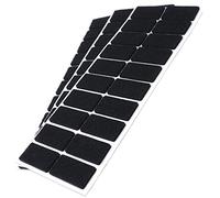 Adsamm® / 60 x Patins en Feutre/Noirs / 20x40 mm/rectangulaire/épaisseur 3,5 mm/Patins glisseurs Auto-adhésifs de qualité optimale