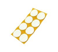 Adsamm® / 8 x Patins antidérapants Autocollants en Caoutchouc cellulaire EPDM/ø 50 mm/Blanc/Rond/Patins antidérapants de 2,5 mm d'épaisseur