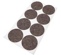 Adsamm® / 8 x Patins en Feutre en Laine véritable/Marron/Ø 60 mm/Rond / 3 mm Hauteur/Patins glisseurs Auto-adhésifs de qualité Adsamm®