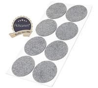 Adsamm® / 8 x Patins en Feutre/Gris/Ø 60 mm/Rond/épaisseur 3,5 mm/Patins glisseurs Auto-adhésifs de qualité optimale