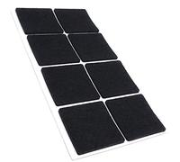 Adsamm® / 8 x Patins en Feutre/Noirs / 50x50 mm/carré/épaisseur 3,5 mm/Patins glisseurs Auto-adhésifs de qualité optimale
