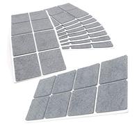 Adsamm® / 80 x Patins en Feutre/Gris / 50x50 mm/carré/épaisseur 3,5 mm/Patins glisseurs Auto-adhésifs de qualité optimale