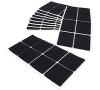 Adsamm® / 80 x Patins en Feutre/Noirs / 50x50 mm/carré/épaisseur 3,5 mm/Patins glisseurs Auto-adhésifs de qualité optimale