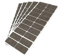 Adsamm FP-35-SA-BR-2040-20-5 FP-35-SA-BR-2040-20 Lot de 100 patins en feutre Marron 20 x 40 mm