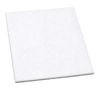 Adsamm® / plaquette autocollante en feutre pour le découpage / blanc / 100x100 mm / carré / 3,5 mm d' épaisseur / patins feutre auto-adhésifs