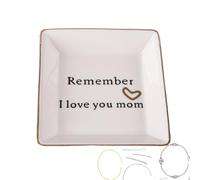 Adsfvs Coffret à Bijoux - Organisateur Multifonction Carré,Plateau En Céramique Pour Bijoux - pour Boucles d'Oreilles, Bagues, Bracelets, Colliers, Barrettes, Réservoir de Toilette, Salle de Bain,