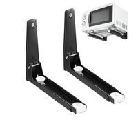 Adsfvs Étagère à Micro-Ondes murales, Mur de Support à Micro-Ondes | 8 x 8,5 Pouces Support du Support 304 Pliable en Acier Inoxydable,Accessoires de Rangement de Cuisine Kit de Montage à Micro-Ondes