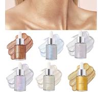 Adsfvs Huile scintillante pour le corps,Huile corporelle scintillante - 30 ml d'huile corporelle chatoyante | Surligneur liquide pour le corps, huile de maquillage longue durée, 6 couleurs brillantes,
