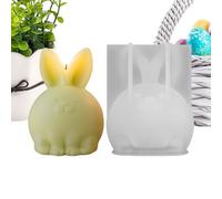 Adsfvs Moule à Bougie en Silicone | Moule en Forme de Lapin Anti-Adhésif | Silicone pour Moulage de Bougies | pour DIY Maison, Résine Époxy, Plâtre, Béton, Argile et Vacances