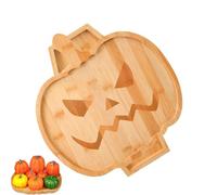 Adsfvs Plats de Service d'Halloween, Plateau Alimentaire En Bois Cercueil Citrouille, Plateaux à Snack et Charcuterie pour Fête d'Halloween, Mariage, Extérieur, Restaurant, Cuisine,
