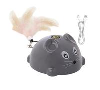 Adsfvs Souris Jouet Interactive pour Chat, Souris Automatique Jouet Chat - Souris automatiques Mobiles Rechargeables pour Chat, avec à Chat et Cloche - Jouets grinçants automatiques tournants