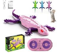ADSIBILANT Gecko Rush Jouet d'escalade pour chat avec télécommande - Jouet interactif d'escalade pour chat qui grimpe le mur pour chats d'intérieur - Rose