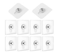 adspow Lot de 10 Adhesif Accroche Tableau Sans Percer,Clous de Suspension Auto-adhésifs,Clous de Suspension Mural Transparent,pour Accroche Cadres Photo, Art Mural, Lumières Décoratives
