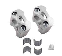 Adsspro Élévateurs de guidon de moto universels de 28 mm (22 mm) en aluminium CNC, colliers de serrage réglables pour guidon de moto EXC KLX KXF YZF CRF XR SX SXF YZ Moto Dirt Pit Bike (argent)