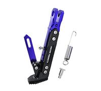 Adsspro Universal Motorcycle Kickstand Accessories Motor Scooter Modified CNC Aluminum Alloy Adjustable Tripod Holder Kickstand Foot Side Support Stand Motor Scooter Motorbike Motocross Dit Pit Bike