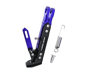 Adsspro Universal Motorcycle Kickstand Accessories Motor Scooter Modified CNC Aluminum Alloy Adjustable Tripod Holder Kickstand Foot Side Support Stand Motor Scooter Motorbike Motocross Dit Pit Bike