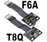 Adt-Câble Pio Interne Usb 3.2 Type C Femelle Vers Type E Mâle Blindé,Adaptateur Ruban Itx/Atx,Prolongateur A4,20g,Isabel 2x2 - Type F6a-T8q-25cm