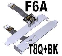 Adt-Câble Pio Interne Usb 3.2 Type C Femelle Vers Type E Mâle Blindé,Adaptateur Ruban Itx/Atx,Prolongateur A4,20g,Isabel 2x2 - Type F6a-T8q-Bk-100cm