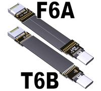 Adt-Câble Pio Interne Usb 3.2 Type C Femelle Vers Type E Mâle Blindé,Adaptateur Ruban Itx/Atx,Prolongateur A4,20g,Isabel 2x2 - Type F6a-T6b-30cm