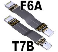 Adt-Câble Pio Interne Usb 3.2 Type C Femelle Vers Type E Mâle Blindé,Adaptateur Ruban Itx/Atx,Prolongateur A4,20g,Isabel 2x2 - Type F6a-T7b-150cm