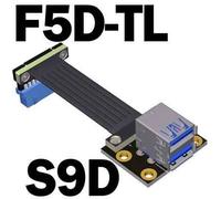 ADT-Carte mère interne 19/20 broches à 2 ports USB 3.0 Type A femelle,câble ruban plat avec trou de vis,adaptateur USB A90 résistant pour touristes - Type S9D-F5D-TL-35CM