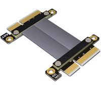 ADT-LINK Câble d'extension PCI-E 3.0 x4 mâle vers mâle Gen3 pleine vitesse 32 G/BPS PCI-E x4 Riser Card TX-RX Signal pour GTX1080Ti Graphics SSD RAID Câble de conversion R22SS (15 cm)