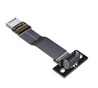 ADT-LINK Câble d'extension USB 3.1 Gen2 Type-C vers Type-C pour carte mère, transfert de données 10 Gbit/s, compatible avec PC, ordinateur portable, disque dur externe de 20 cm