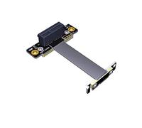 ADT-Link Double Cable d'extension PCIe 3.0 ¨¤ Angle Droit 90 degr¨¦s sur x 1 ¨¤ x1 R11SL-TL Extension de Ruban pour Carte de Connexion Verticale PCI Express 1x Haute (15cm)