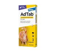 Elanco Animal Health Comprimés à croquer AdTab pour chats 0,5–2,0 kg – 3 comprimés