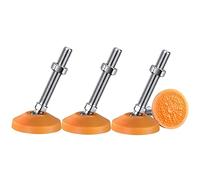 ADTUIUG Pieds réglables, Niveleurs de Pieds réglables pivotants 150mm, Base en Nylon, nivellement à vis, Filetage, 4 pièces(D50xm12x150)