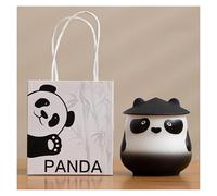 ADTUIUG Urne pour Animaux de Compagnie, Urne Souvenir de Panda en céramique for Les Cendres d'animaux Humains, Partage Multicolore(B)