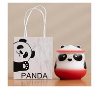 ADTUIUG Urne pour Animaux de Compagnie, Urne Souvenir de Panda en céramique for Les Cendres d'animaux Humains, Partage Multicolore(C)