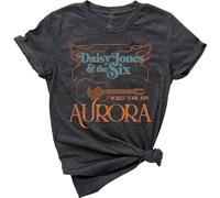 Adu Daisy Jones and The Six Aurora World Tour Maillot rétro vintage, Noir , L