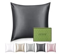 Adubor Taie Oreiller 100% Soie, 22 Momme Soie de Mûrier, Grade 6A, Taie d'oreiller Soie pour la Santé des Cheveux et de la Peau, avec Fermeture Éclair Dissimulée (60×60cm, Gris Espace, 1 pièce)