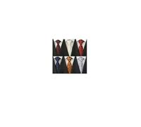 Adulove Lot de 6 cravates classiques en soie tissée jacquard pour homme, Rouge, beige, rouge, bleu, orange, gris, taille unique