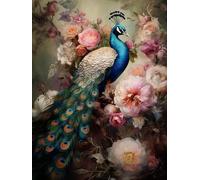 Adult 1000piece Jigsaw Puzzle Series Beautiful Peacock Among Flowers H Decorative Gift 50x70cm