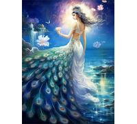 Adult 1500piece Jigsaw Puzzle Peacock Princess Creative Hobby Art Painting Children's Home Decor Decoration Gift 57x87cm