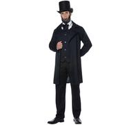 Adult Abraham Lincoln Fancy Dress Costume Large