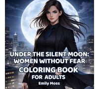 Adult Coloring Book Under the Silent Moon: Women Without Fear: Strong Female Characters, Night City, Noir Style, Elegant Fashion, Relaxation and Stress Relief