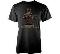 Adult Counter Strike CSGO Inspired Gaming Skeleton t Shirt Black XL