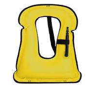 Adult Inflatable Float Jacket Lightweight Portable Kayaking Boating Fishing Swimming Compact Durable Quick-Dry Zipper Water Sports Safety Gear High Buoyancy Flotation Aid Vest(Yellow)