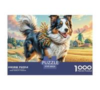 Adult Jigsaw Puzzle - 1000 Piece Puzzle - Collie frontière38x26cm/1000pcs - Adults and Children from 14 Years Old Puzzle - Pet Dog