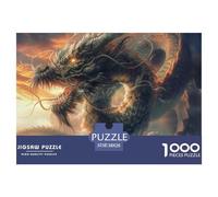 Adult Jigsaw Puzzle - 1000 Piece Puzzle - Dragon- Adults and Children from 14 Years Old Puzzle - Chinese Divine Dragon38x26cm/1000pcs
