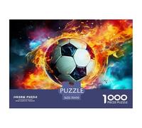 Adult Jigsaw Puzzle - 1000 Piece Puzzle - Footballà feu- Adults and Children from 14 Years Old Puzzle - Flame 70x50cm/1000pcs