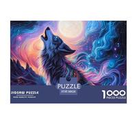 Adult Jigsaw Puzzle - 1000 Piece Puzzle - Loup38x26cm/1000pcs - Adults and Children from 14 Years Old Puzzle - Under The Moon