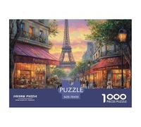 Adult Jigsaw Puzzle - 1000 Piece Puzzle -Tour Eiffel- Adults and Children from 14 Years Old Puzzle-Paris Coffee Shop 70x50cm/1000pcs