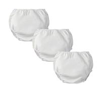 Adult Leakproof Underwear for Incontinence, Washable Low Noise Reusable Adult Diaper Cover, Plastic Pants Cover Unisex(White,Medium)
