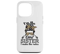 Adult Messy Bun I Make The Rules Oldest 3 Sisters Siblings Coque pour iPhone 13 Pro